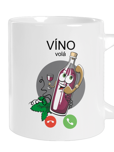 Červené víno volá velký hrnek White