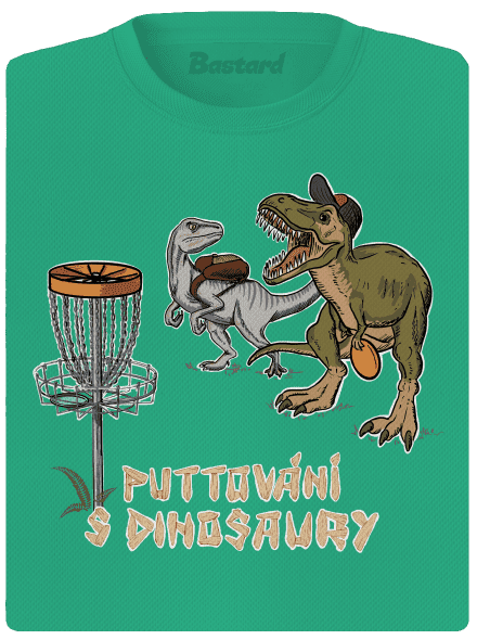 Puttování s dinosaury dámské sportovní tričko Mint Mal