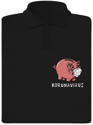 Korunavirus v kasičce pánská polokošile Black