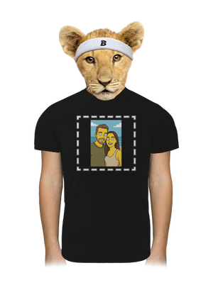 Simpsonovi z vlastní fotky dětské sportovní tričko Black