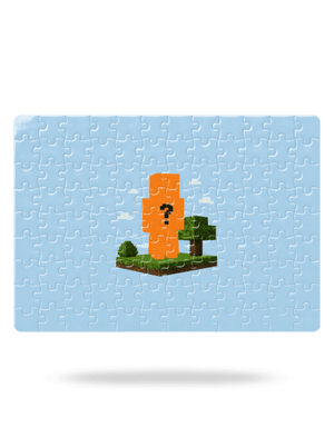 Minecraft z vlastní fotky puzzle White