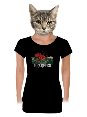 Krakenoš dámské tričko s lemem Black