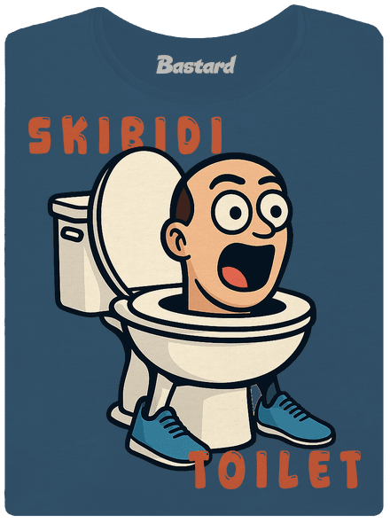 Skibidi Toilet dámské tričko premium Petrol Blue