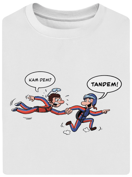 Tandem unisex tričko oversized White