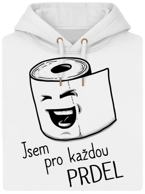 Prdel unisex mikina premium Snowwhite