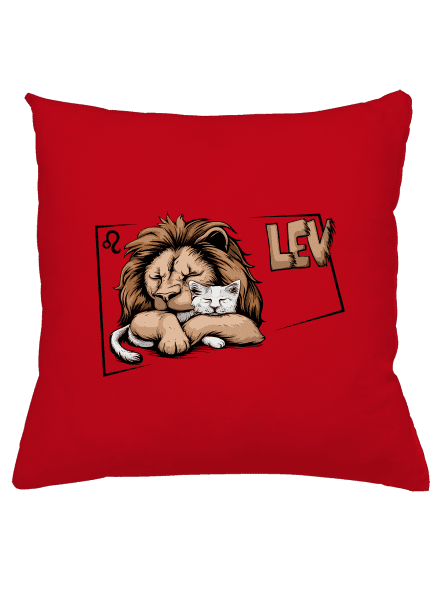 Kočičí horoskop: Lev  polštář Red
