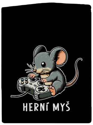 Herní myš pánská mikina na zip Black
