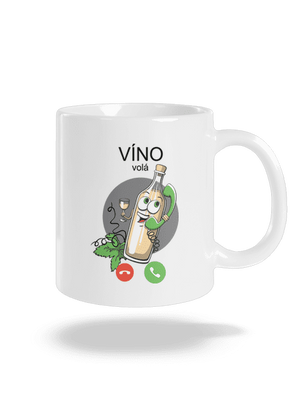 Bílé víno volá klasický hrnek White