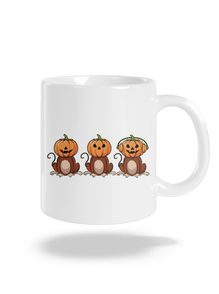 Halloween opičky klasický hrnek White