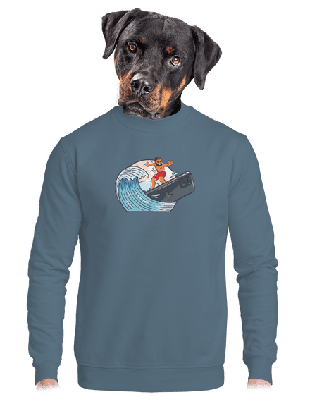 Jsem surfař unisex mikina bez kapuce Nordic Blue