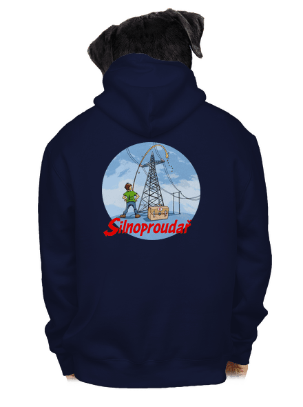 Silnoproudař pánská mikina na zip Navy