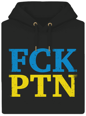 Ukrajina - FCK PTN unisex mikina premium Dark Black