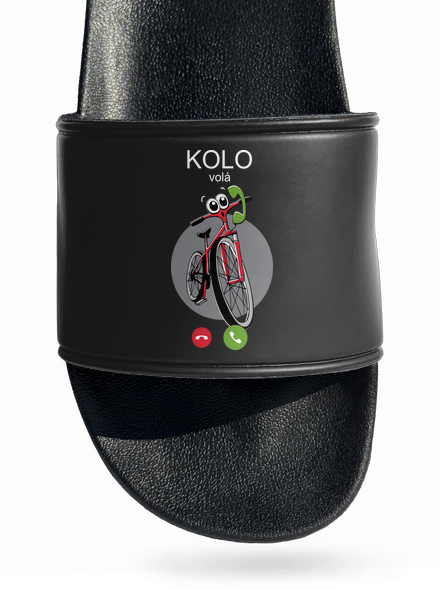 Kolo volá pantofle Black