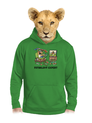 Fotbalový expert dětská mikina klokanka Kelly Green AWD