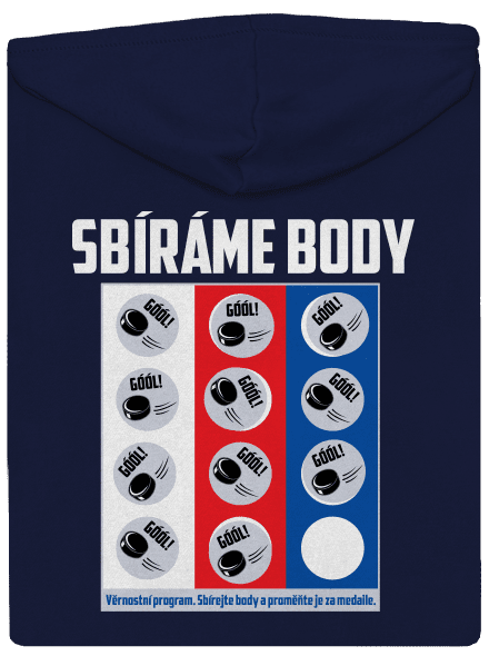 Sbíráme body - hokej pánská mikina na zip Navy