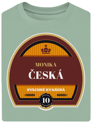 Pivní etiketa unisex tričko oversized Sage