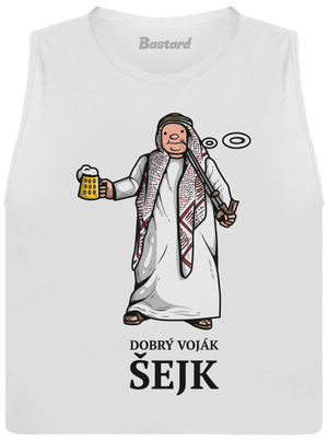 Dobrý voják Šejk dámské tílko volné White
