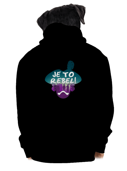 Je to rebel pánská mikina na zip Black