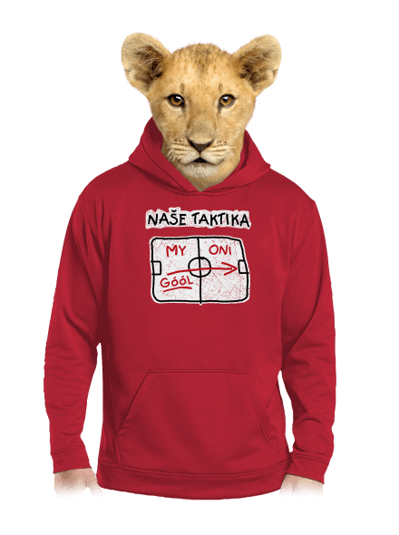 Naše taktika dětská mikina klokanka Fire Red