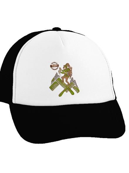 Turistka kšiltovka truckerka Black cap
