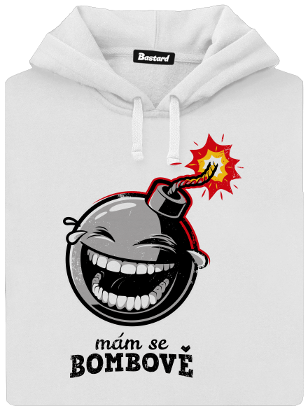 Mám se bombově dámská mikina klokanka White