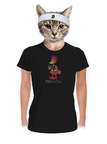 Punkačeří rodina dámské sportovní tričko Black