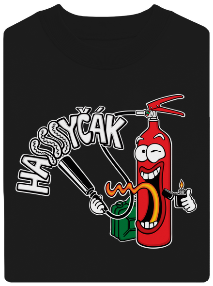 Hasyčák unisex mikina bez kapuce Black
