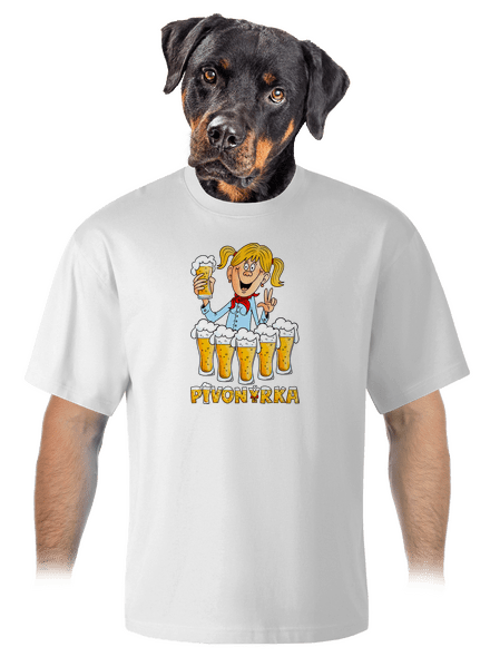 Pivonýr a pivonýrka unisex tričko oversized White