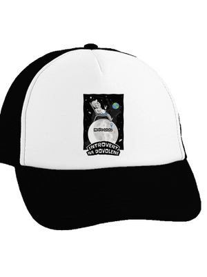 Introvert na dovolené kšiltovka truckerka Black cap