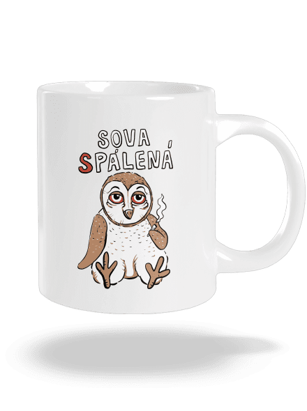 Sova Pálená velký hrnek White