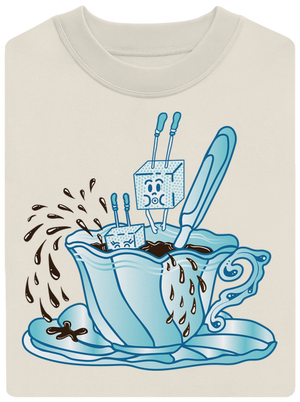 Cukroholik unisex mikina bez kapuce Off White