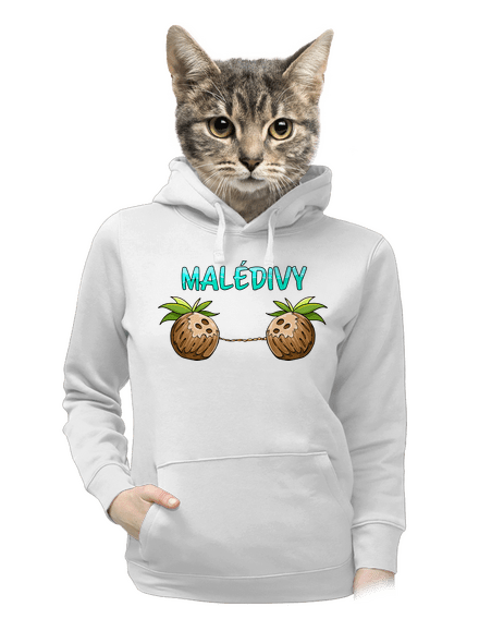 Malédivy dámská mikina klokanka White
