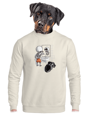 unisex mikina bez kapuce