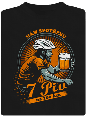 Spotřeba 7 na 100 dětské sportovní tričko Black