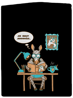 Jak sbalit jednorožce pánská mikina na zip Black