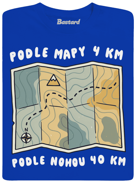 Podle mapy 4 km pánské dlouhý rukáv Royal Blue