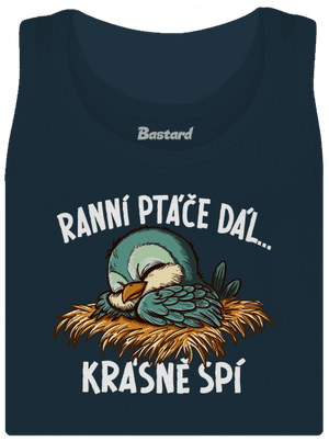 Ranní ptáče spí dámské tílko klasické Navy