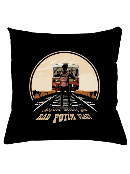 Fotím vlaky polštář Black