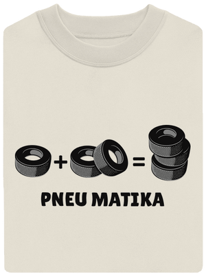 Pneu Matika unisex mikina bez kapuce Off White