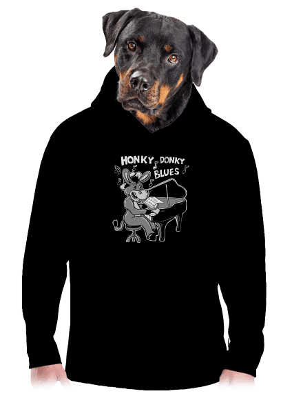 Honky donky blues pánská mikina klokanka Black