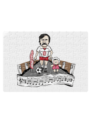 Fotbalová legenda puzzle White