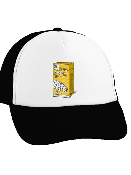 Perly sviním kšiltovka truckerka Black cap