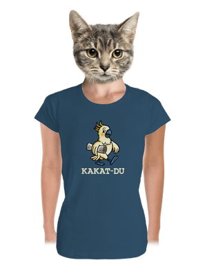 Kakat-du dámské tričko premium Petrol Blue