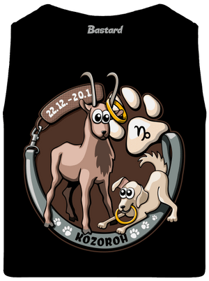 Psí horoskop: Kozoroh pánské tílko Black