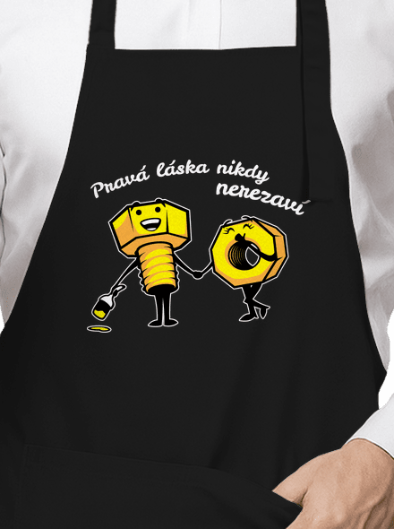Pravá láska zástěra Black