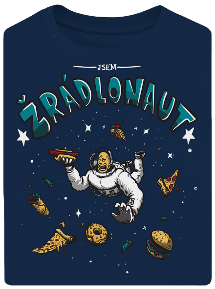 Žrádlonaut unisex tričko oversized Midnight Blue