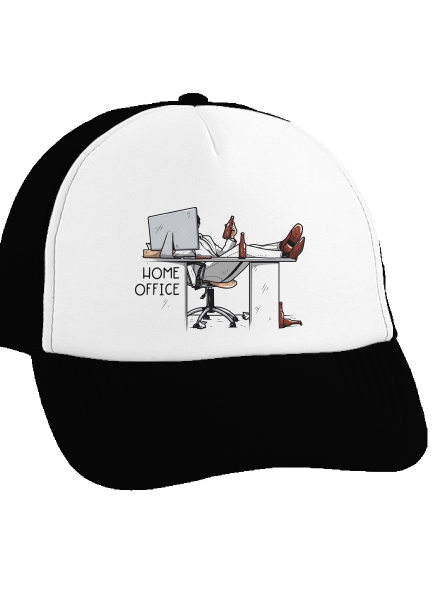 Home Office kšiltovka truckerka Black cap