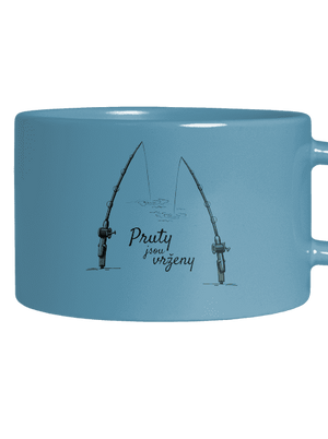 Pruty jsou vrženy hrnek makronka Blue Macaron