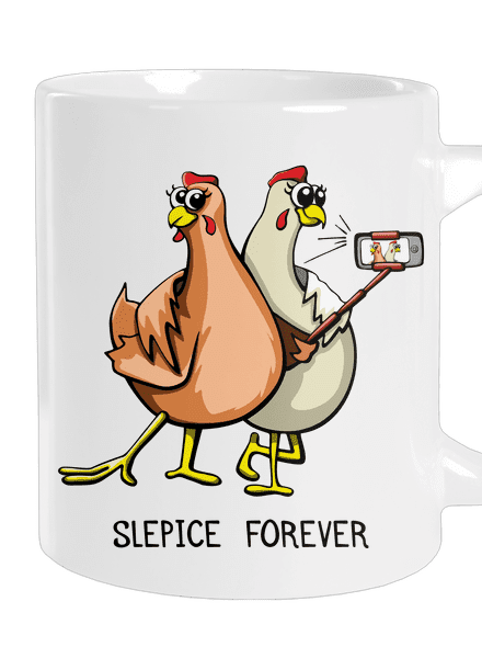 Slepice forever velký hrnek White