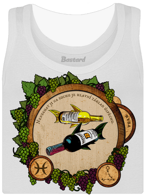 Vinný horoskop: Ryba dámské tílko klasické White